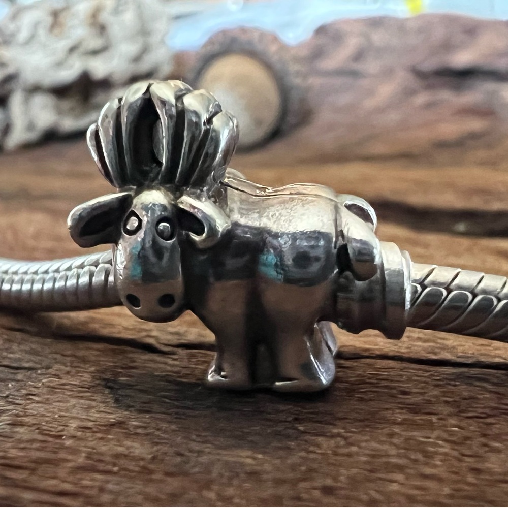 Authentic Chamilia Charm Moose Reindeer Bead Christmas Rudolph